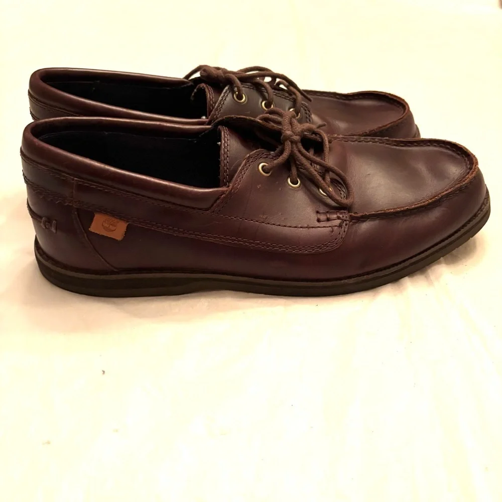 NWOT Timberland Brown leather boat shoes loafers with Ortholite SZ 10